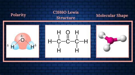 propanone electron dot structure|C3H6O Lewis Structure, Polarity, Molecular Shape and much more.